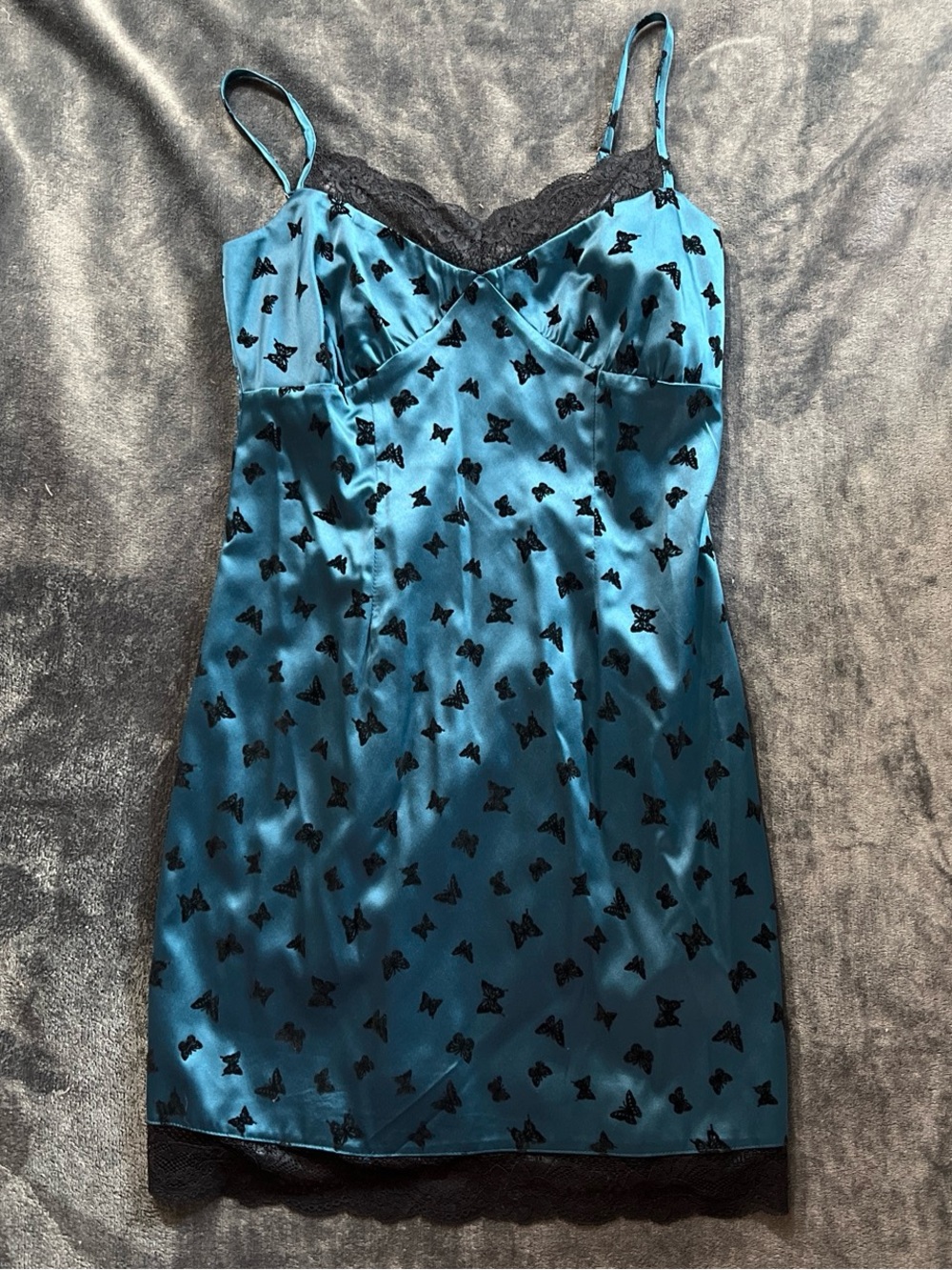 Wild Fable Butterfly Satin Dress